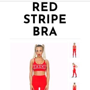 Saski red sports bra